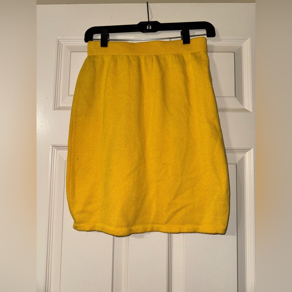 Yellow Knit Skirt
